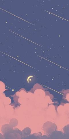 Night Sky Meteor Mobile Wallpaper Background