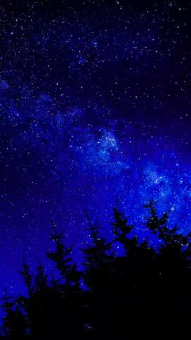 Relaxing Starry Dark Blue Sky Night Wallpaper - Fisoloji