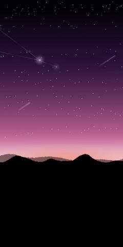 Star fall, night, sky, digital art, 1080x2160 wallpaper