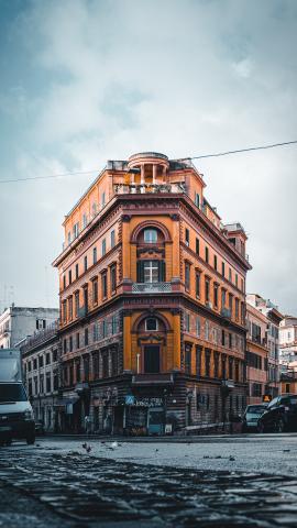 a building in Rome in the Via Cavour - Via di Santa Maria Maggiore