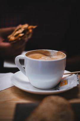 coffee with a sandwich