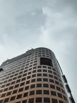 moody shot of a building in Noida, India