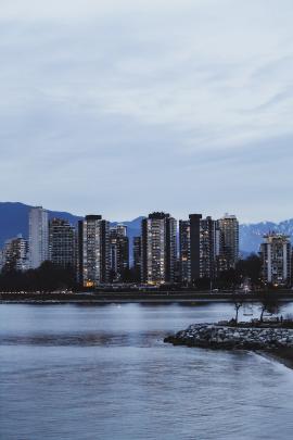 Downtown Vancouver in the evening