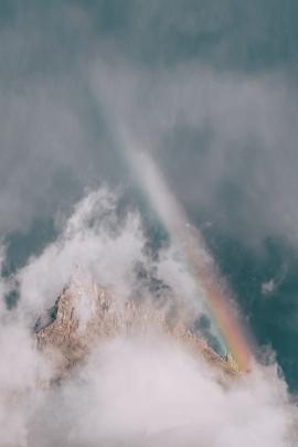 Rainbow over the Latemar, a summit in the Italian Dolomites!