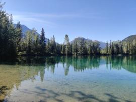 Reflection of trees in the Faeder Lake