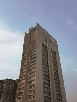 A moody shot of buildings - apartments.