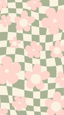 Groovy Green & Pink Wallpaper in 2022 Floral wallpaper iphone, Preppy wallpaper, Pink wallpaper backgrounds