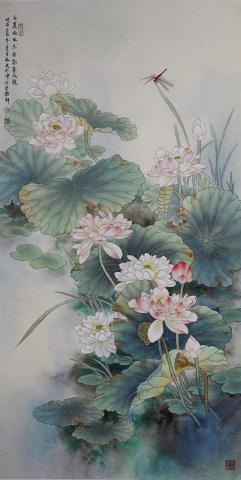 Japanese art prints, Lotus art, Japanese art