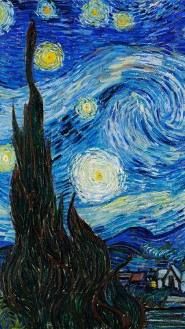 Download premium image of Van Gogh iPhone wallpaper, The Starry Night HD background about iphone wallpaper, van gogh, starry night, public domain art, and mobile wallpaper 3933010