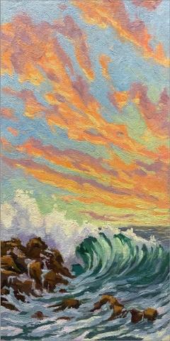 Sunset Wave  Original or Fine Art Gicle Print Painting art projects, Art wallpaper, Art painting