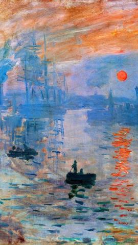 Download premium image of Monet iPhone wallpaper, phone background, Sunrise famous painting by Moss about iphone wallpaper, claude monet, monet paintings, public domain art, and phone wallpaper 3935138