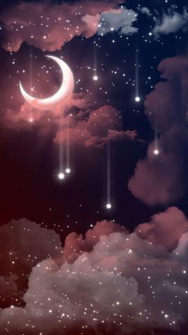 WOOGA Romantic red moon - Apps on Galaxy Store Pretty wallpapers backgrounds, Glittery wallpaper, Pretty wallpapers