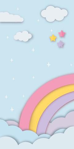 Paper Cut Rainbow Colorful For Wallpaper Phone Background
