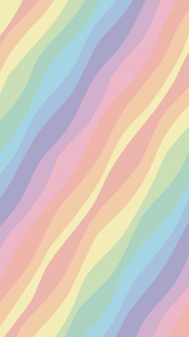 Phone Wallpaper. 'Rainbow Pastel wave'