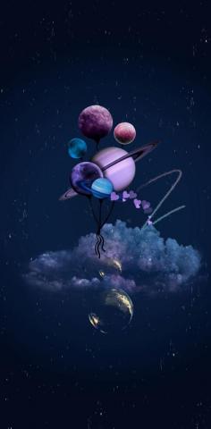 Planet balloons wallpaper by safinazsupti 8c1c