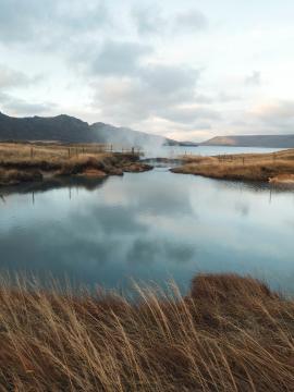 Steaming mud pots in the Seltún area of Iceland. Completely silent apart from the sounds of bubbling water and the wind.