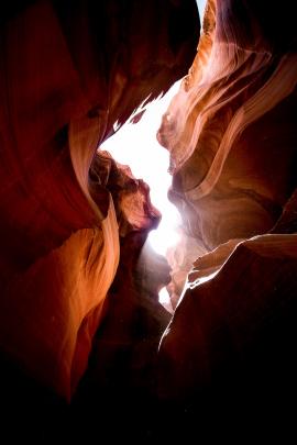 One of my favorite shots from antelope canyon that I just recently found in the archives. The sunlight brings about a whole new shape and pattern to the canyon.