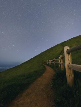 Fence trail at Mount Tamalpais