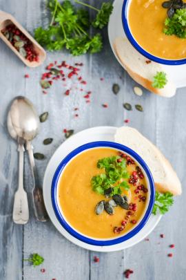 Tasty and colorful soup will always warm you up and improve the mood :)