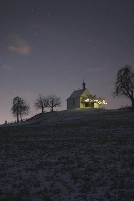 chapel in the night