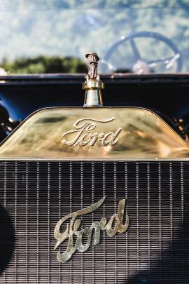 Golden Ford Sculpture