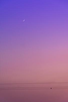 #sky#moon#afterglow#sunset