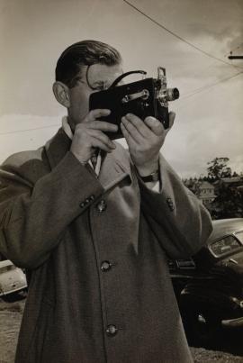 Ken Turner Using Kodak Camera, Melbourne, circa 1940s