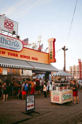 Nathan's famous in Coney Island