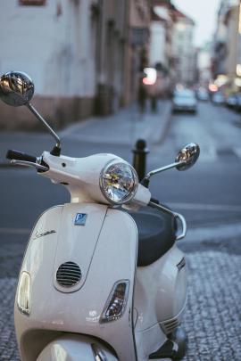 Vintage motor scooter