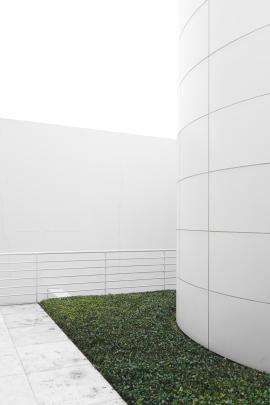 Lawn in a white building