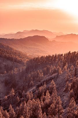 Sunset view from Pico de Las Nieves, Gran Canaria, Spain V