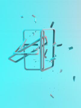 Abstract 3D study of Phone - D