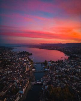 Amazing Sunset in Zurich