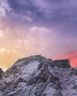 Lovely sunset over Dolomites - Italy