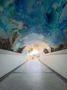 An artsy tunnel in Spain