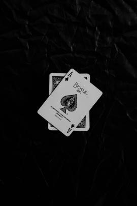 Playing cards Ace of spades 