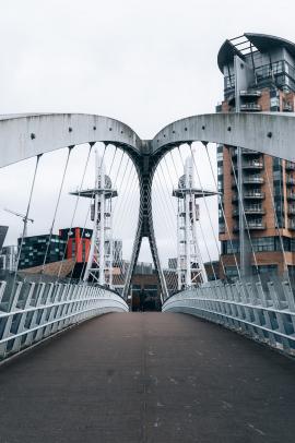 A bridge in Manchester, UK.