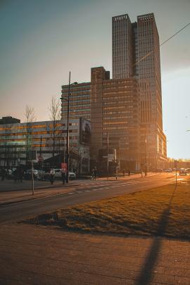 Sunset on Rotterdam.