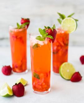 Strawberry cocktail drinks