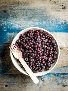 Frozen wild berries