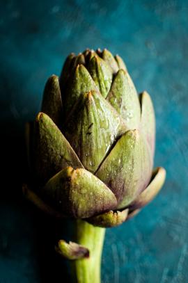 My goal was to show the beauty of fresh artichoke without any other props and distractions. Only focus on the main theme.