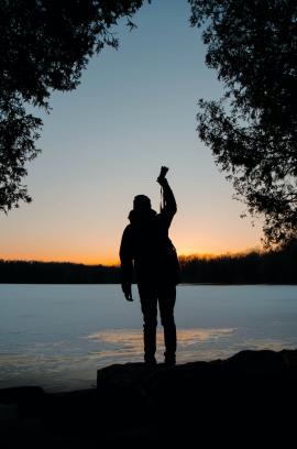 My friend and i tripped up go Sheboygan to check out some state parks. During sunset we found this sweet ge, as the sun sank we goin a natural picture frame with the trees surrounding him with a sweet opening.