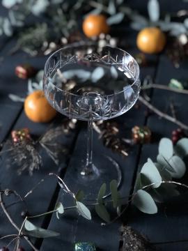 Christmas champagne coupe