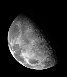 Moon crater close-up