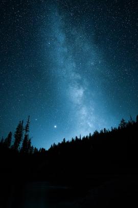 Milky Way Galaxy in Glacier National Park at night