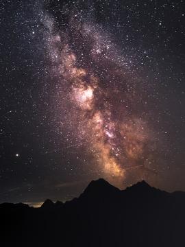 Milky Way.  Above Swiss Alps.