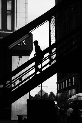 Woman Staircase Silhouette
