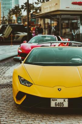 Yellow lamborghini 