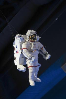 Space suit, as used in the spaceshuttle program by Nasa.