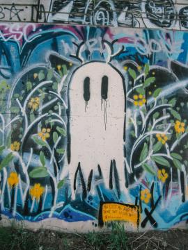 Ghost graffiti.